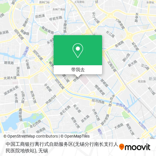 中国工商银行离行式自助服务区(无锡分行南长支行人民医院地铁站)地图