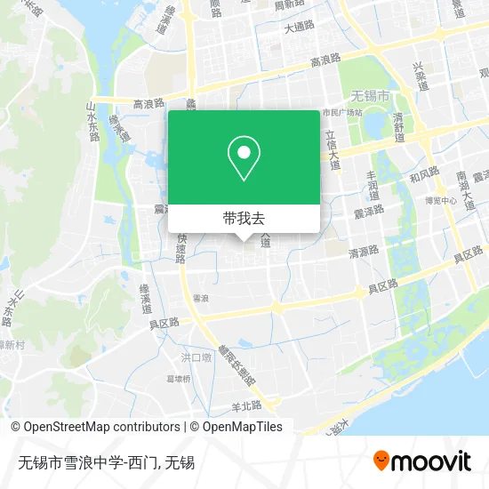 无锡市雪浪中学-西门地图