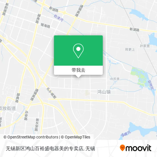 无锡新区鸿山百裕盛电器美的专卖店地图