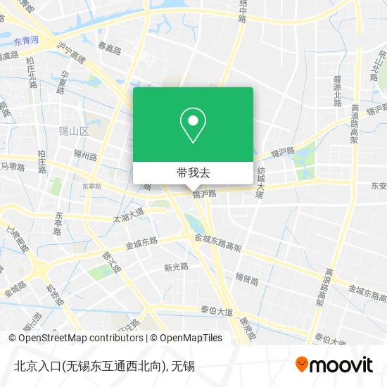 北京入口(无锡东互通西北向)地图