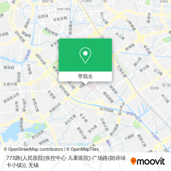 773路(人民医院(疾控中心·儿童医院)-广场路(朗诗绿卡小镇))地图