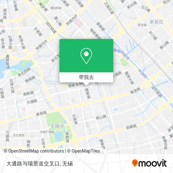 大通路与瑞景道交叉口地图