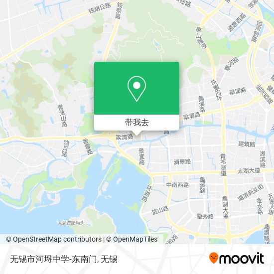 无锡市河埒中学-东南门地图