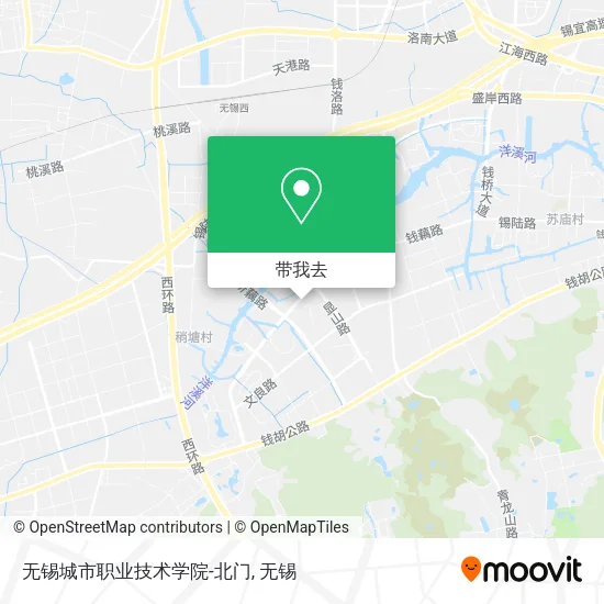 无锡城市职业技术学院-北门地图