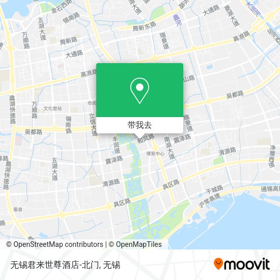 无锡君来世尊酒店-北门地图