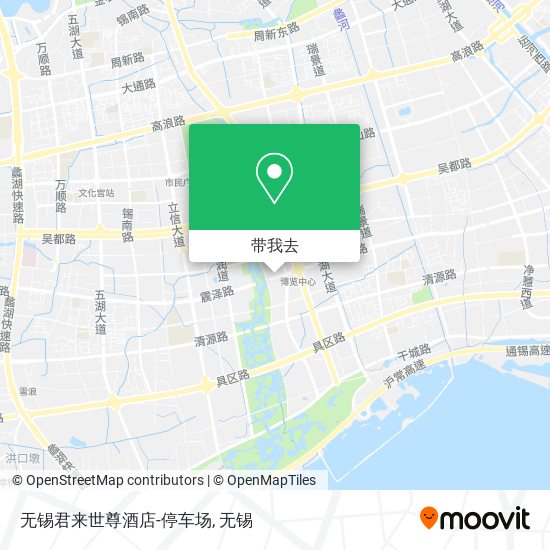 无锡君来世尊酒店-停车场地图