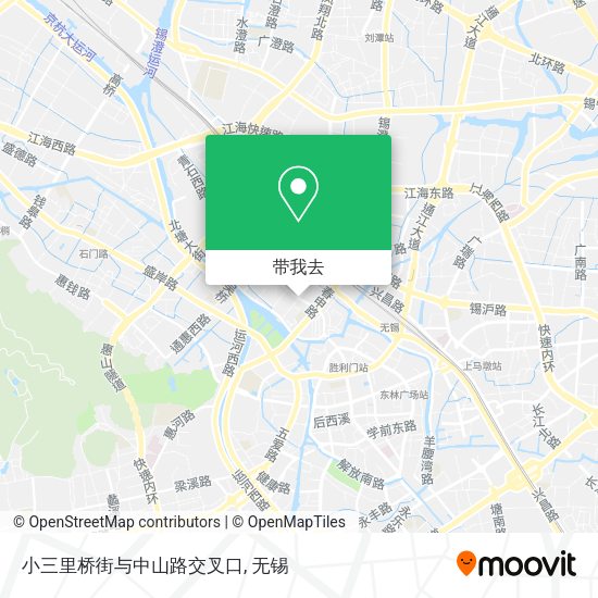 小三里桥街与中山路交叉口地图