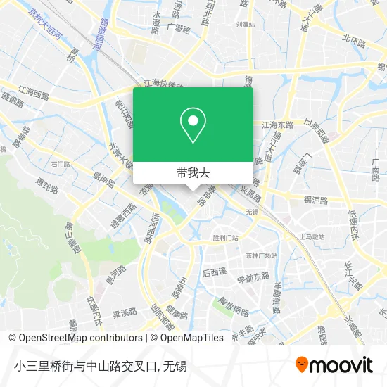 小三里桥街与中山路交叉口地图