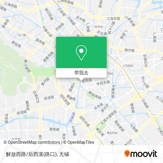 解放西路/后西溪(路口)地图
