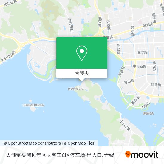太湖鼋头渚风景区大客车C区停车场-出入口地图