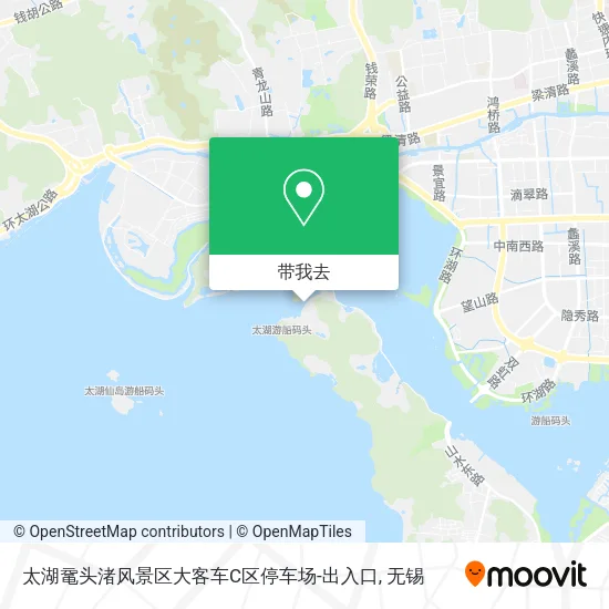 太湖鼋头渚风景区大客车C区停车场-出入口地图