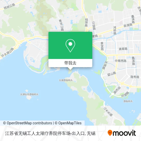 江苏省无锡工人太湖疗养院停车场-出入口地图