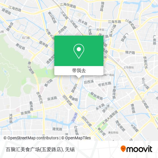 百脑汇美食广场(五爱路店)地图