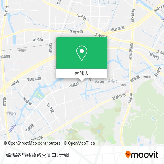 锦溢路与钱藕路交叉口地图