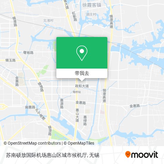 苏南硕放国际机场惠山区城市候机厅地图