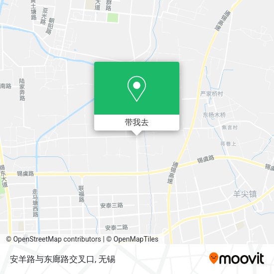 安羊路与东廊路交叉口地图