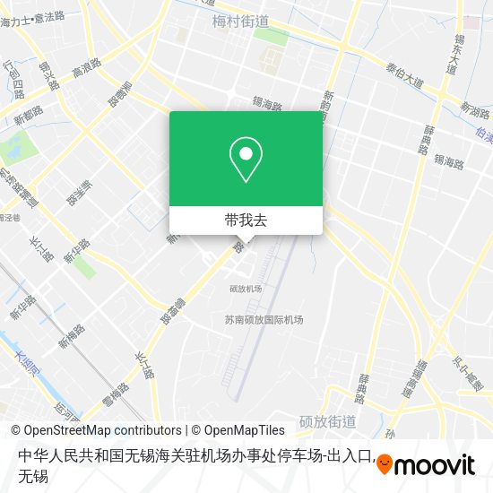 中华人民共和国无锡海关驻机场办事处停车场-出入口地图