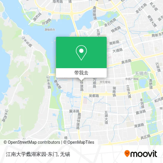 江南大学蠡湖家园-东门地图