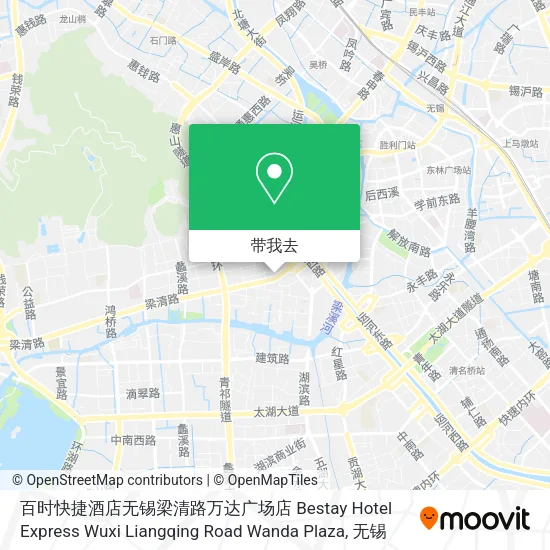 百时快捷酒店无锡梁清路万达广场店 Bestay Hotel Express Wuxi Liangqing Road Wanda Plaza地图