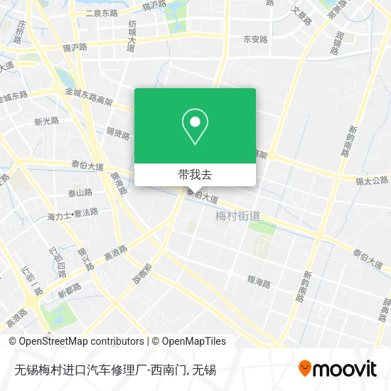 无锡梅村进口汽车修理厂-西南门地图