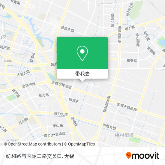 纺和路与国际二路交叉口地图