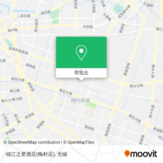 锦江之星酒店(梅村店)地图