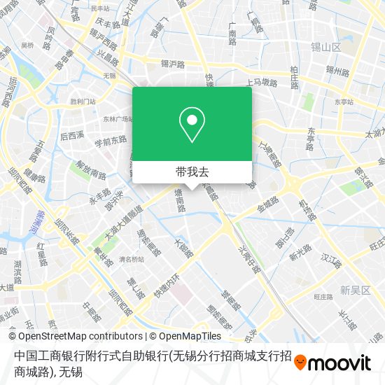 中国工商银行附行式自助银行(无锡分行招商城支行招商城路)地图
