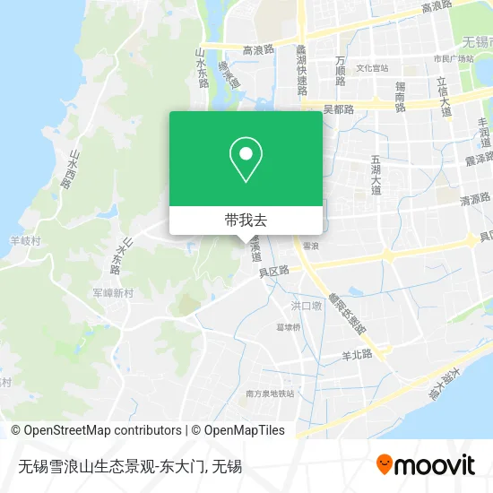 无锡雪浪山生态景观-东大门地图