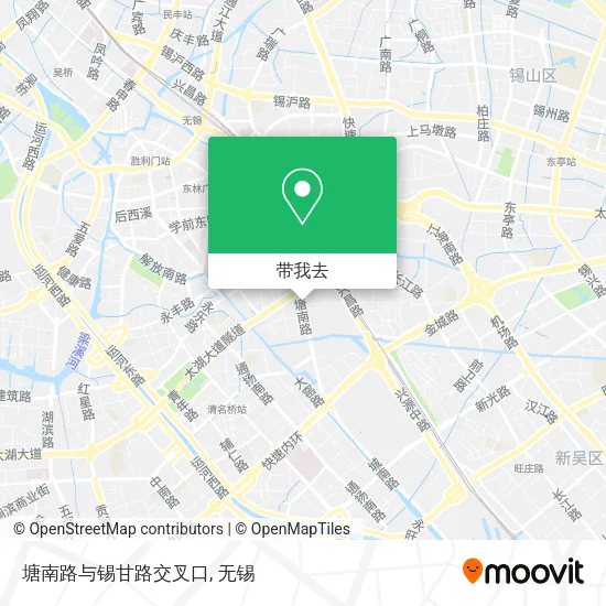 塘南路与锡甘路交叉口地图