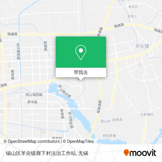 锡山区羊尖镇廊下村法治工作站地图