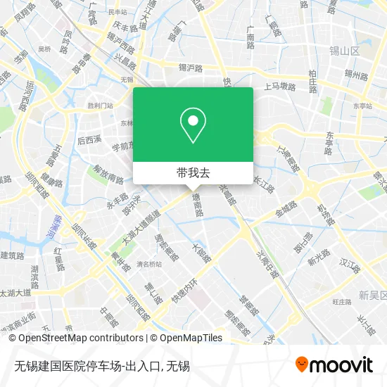 无锡建国医院停车场-出入口地图