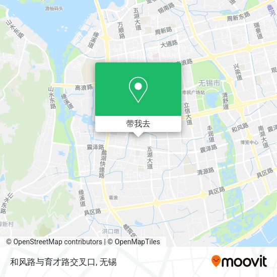 和风路与育才路交叉口地图