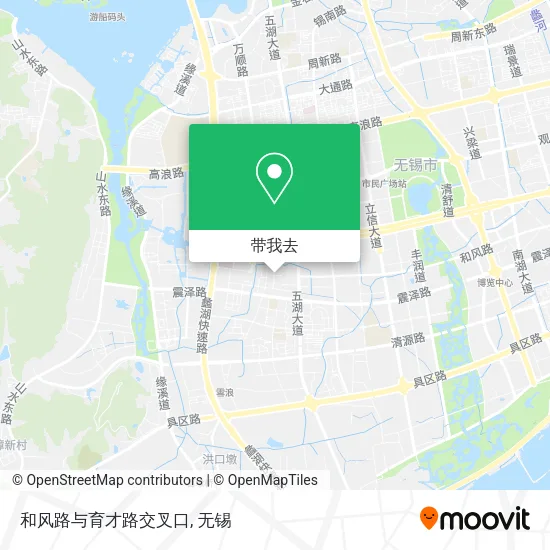 和风路与育才路交叉口地图