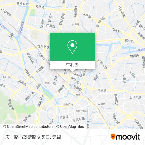 庆丰路与蔚蓝路交叉口地图