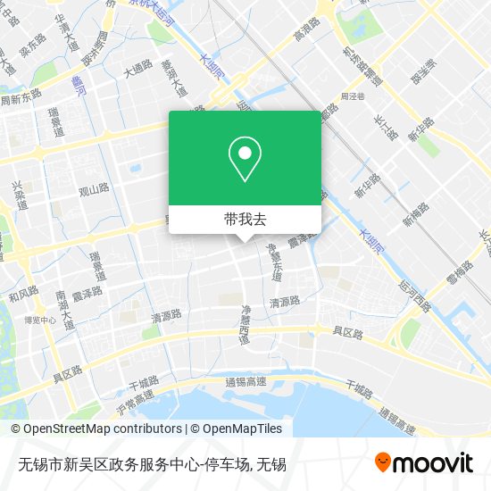 无锡市新吴区政务服务中心-停车场地图