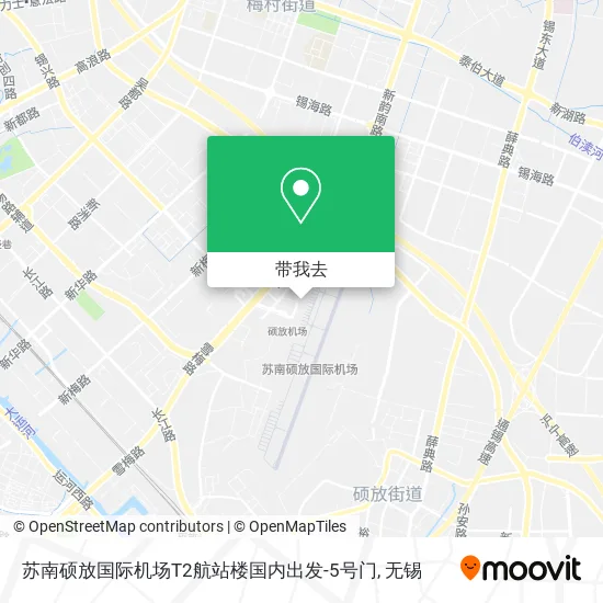 苏南硕放国际机场T2航站楼国内出发-5号门地图