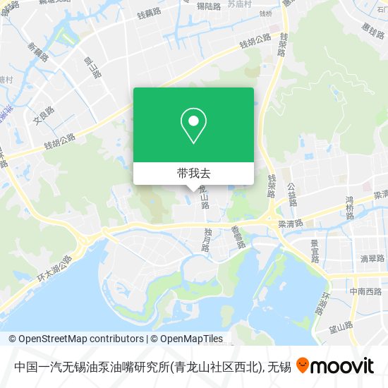 中国一汽无锡油泵油嘴研究所(青龙山社区西北)地图