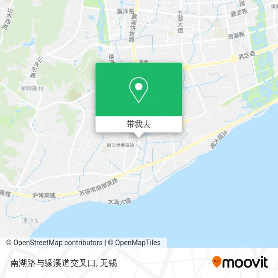 南湖路与缘溪道交叉口地图