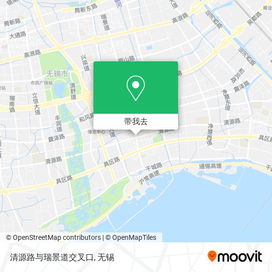清源路与瑞景道交叉口地图