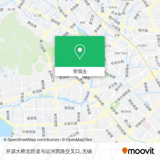 开源大桥北匝道与运河西路交叉口地图