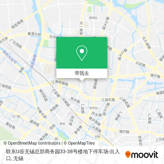 联东U谷无锡总部商务园33-38号楼地下停车场-出入口地图