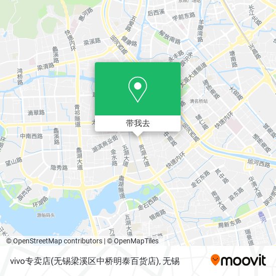 vivo专卖店(无锡梁溪区中桥明泰百货店)地图