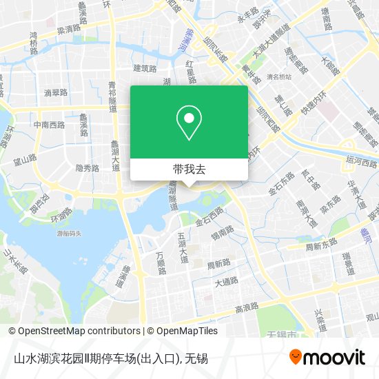 山水湖滨花园Ⅱ期停车场(出入口)地图