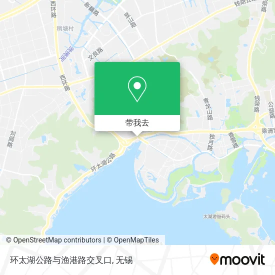 环太湖公路与渔港路交叉口地图