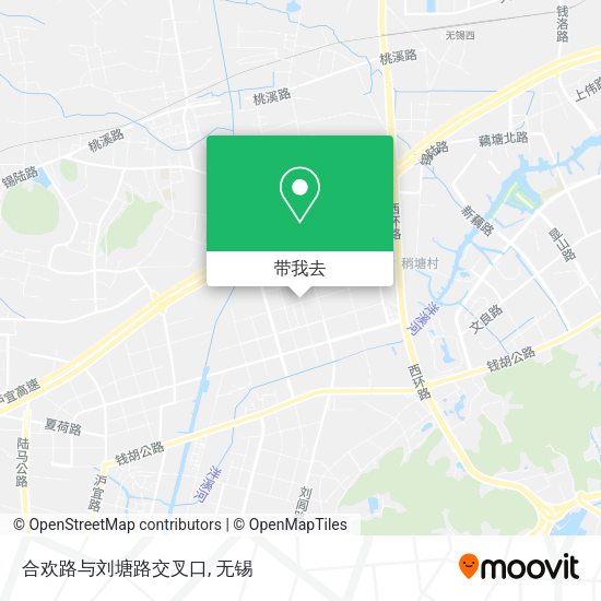 合欢路与刘塘路交叉口地图