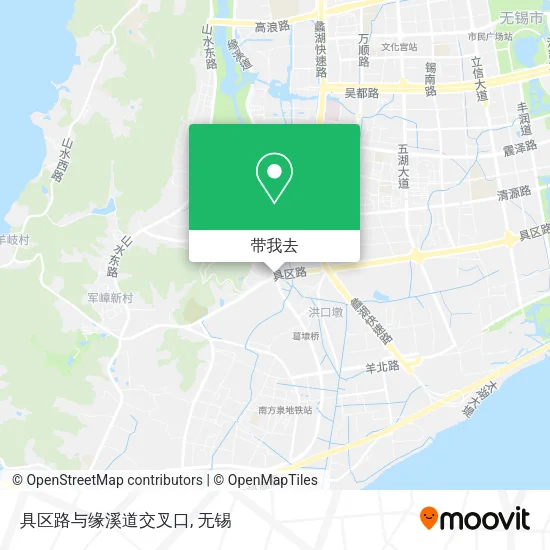 具区路与缘溪道交叉口地图