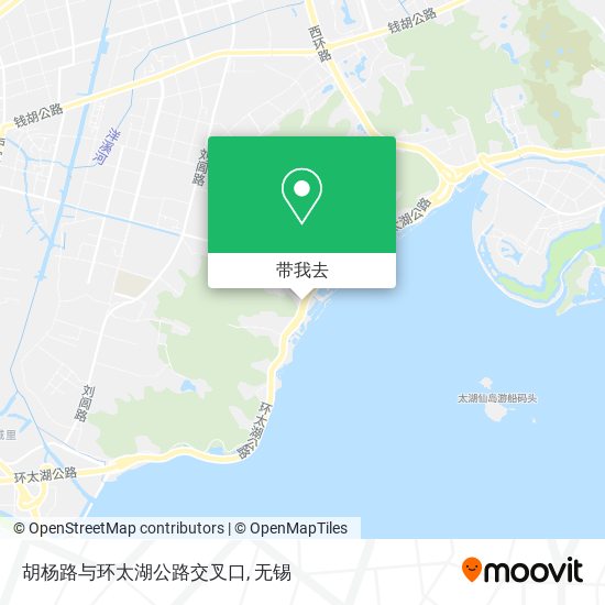 胡杨路与环太湖公路交叉口地图
