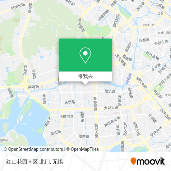 红山花园南区-北门地图