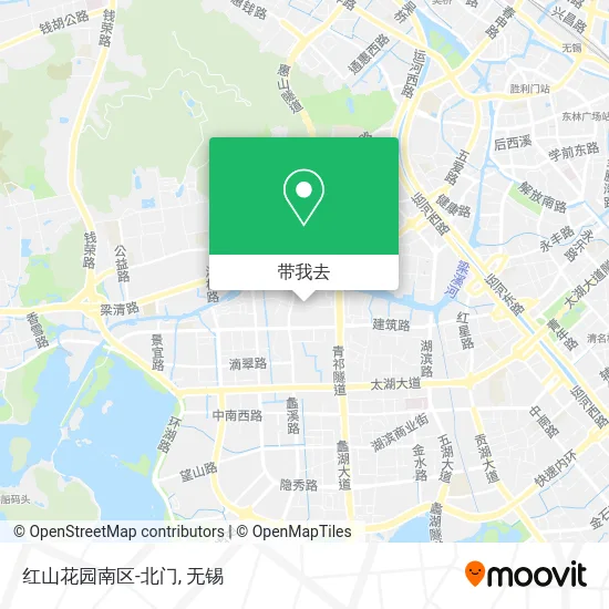 红山花园南区-北门地图