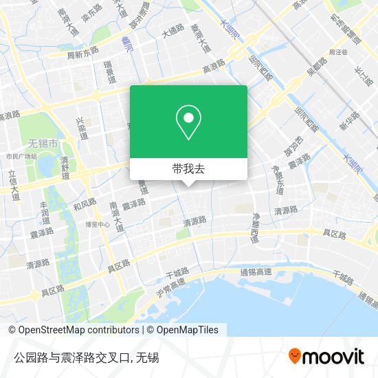 公园路与震泽路交叉口地图